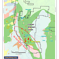 Corey Property Regional Mineral Occurrences & Ag Stream Sediment Geochemistry