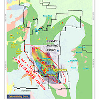 Corey Property Regional Mineral Occurrences & Ni Stream Sediment Geochemistry