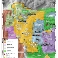 Figure 2: Map showing Eskay Mining’s tenure and prospects with nearby deposits and discoveries
